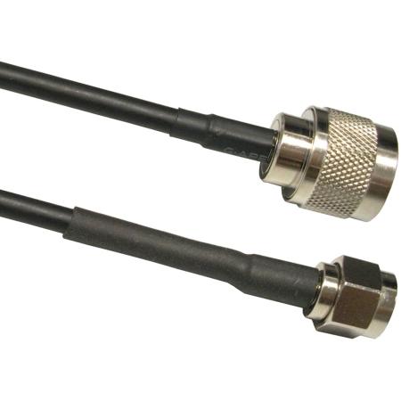 20 ft TWS-195 Cable Assembly with N Male - SMA Male Connectors
