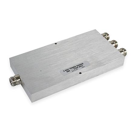 380 - 2700 MHz 5 W Three-Way Wilkinson Splitter with N Female Connectors