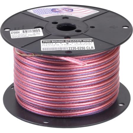 16ga 2 conductor Clear Speaker Wire/ 250 ft.