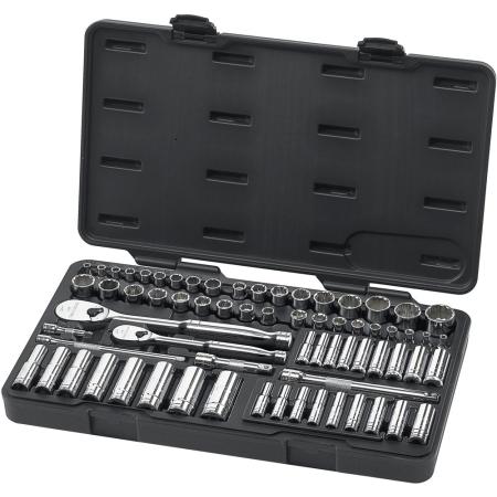 Socket set,1/4 & 3/8drive, SAE/Metric, 68 pieces