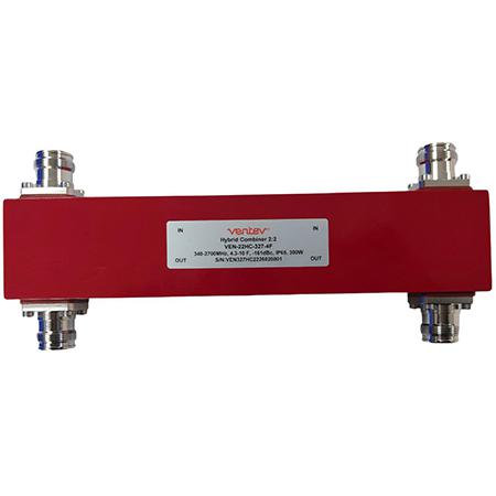 340 - 2700 MHz 3 dB Public Safety 2x2 Hybrid Coupler with 4.3-10 Female Connector
