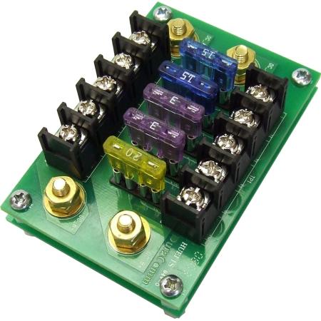 Distribution Block, 5 Fuse, 75 Amp bus