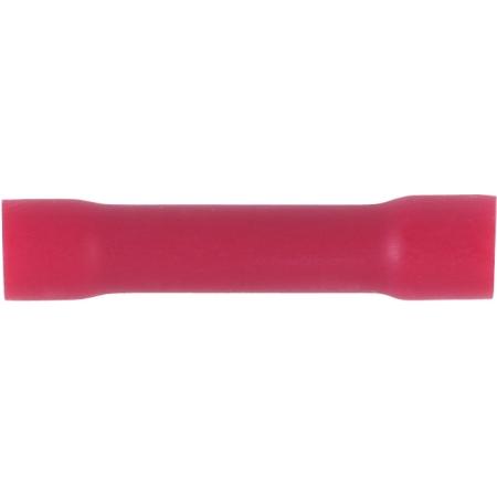 Vinyl Butt Connector in Red, #22 - 18 AWG, 500 Pack