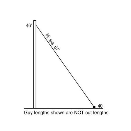 1800TLWD 50-ft Guyed Tower Kit