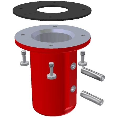Red Collar Mount for GPS Timing Antennas