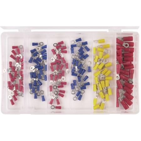 Vinyl Ring Terminal, 150 Piece Multicolored Assortment Pack
