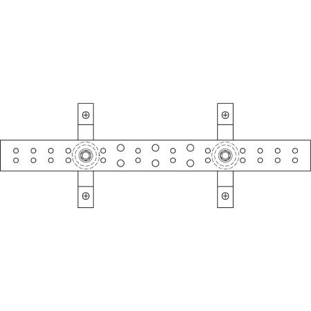 1/4"x4"x12" BICSI Pattern Ground Bar Kit - Tinned