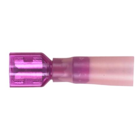 Vinyl Female Heat Shrink Quick Slide in Red, #22 - 18 AWG, .250 Tab, 100 Pack
