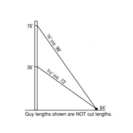 1800TLWD 80-ft Guyed Tower Kit