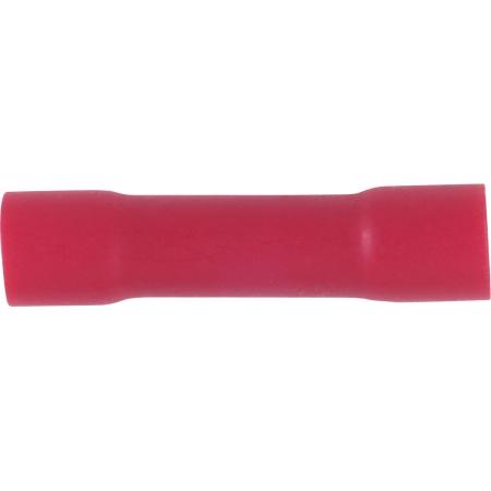Vinyl Butt Connector in Red with Brazed Seam, #8 AWG, 100 Pack
