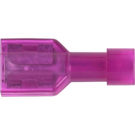 Nylon Female Quick Disconnect in Red, #22 - 18 AWG, .250 Tab, 100 Pack