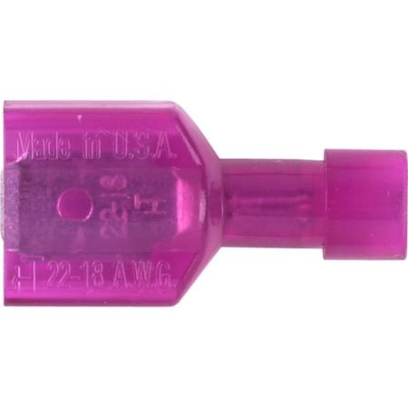 Nylon Male Quick Slide Connector with Butted Seam, #22 - 18 AWG, .250, 100 Pack