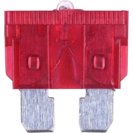 LED Blade Fuse with Indicating Light in Red, 10 A, 10 Pack