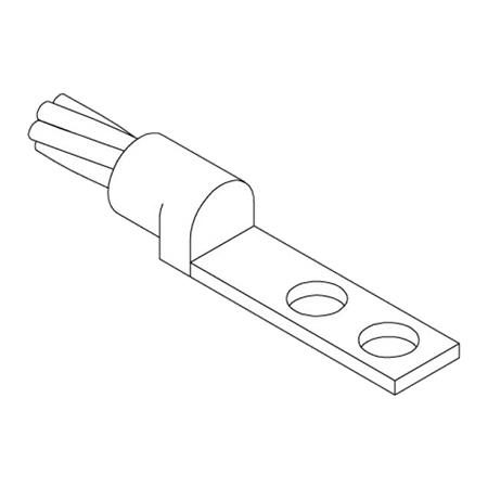 #2 Sol Cable to 1/8x5/8 Lug