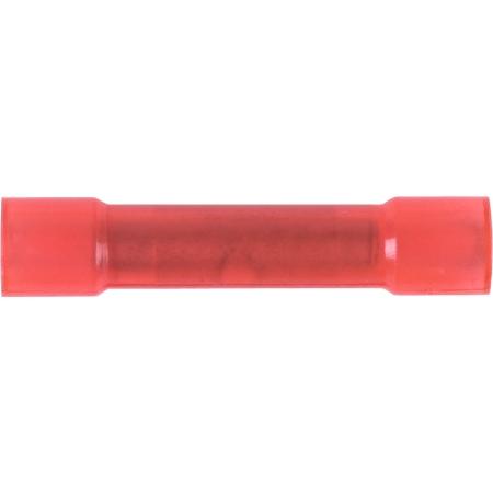 Nylon Butt Connector in Red, #22 - 18 AWG, 100 Pack