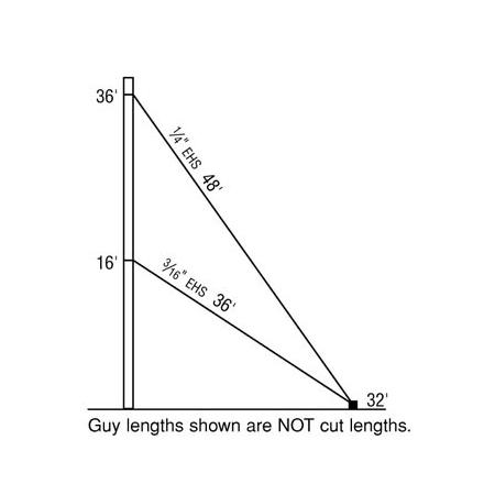 1200TLWD 40-ft Guyed Tower Kit