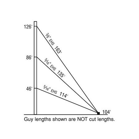 1800TLWD 130-ft Guyed Tower Kit
