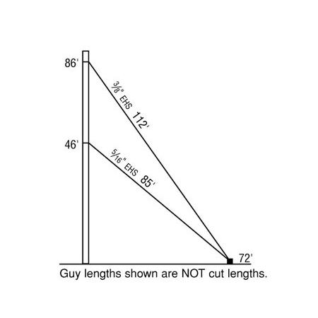 1800TLWD 90-ft Guyed Tower Kit