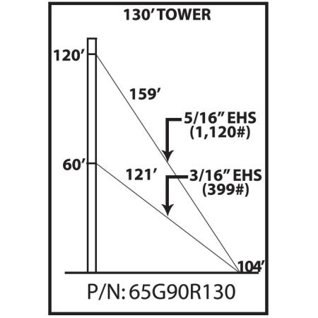 65G 130 ft Guyed Tower Kit