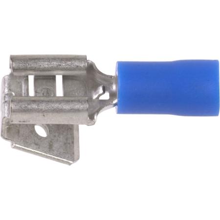 Vinyl Female Piggy Back Disconnect in Blue, #16 - 14 AWG, .250 Tab, 100 Pack