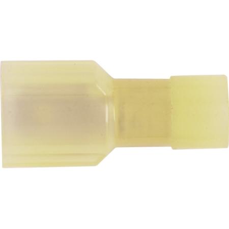 Nylon Male Quick Slide Terminal in Yellow, #12 - 10 AWG, .250 Tab, 100 Pack