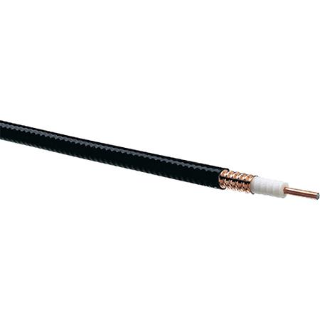 HELIAX® 1/2 in LDF4-50 Corrugated Copper Foam Coax Cable, Black Jacket