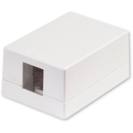 1 Port Surface Multimedia Mount Box, White