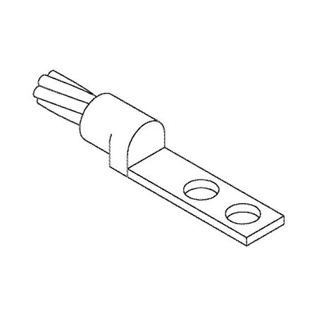 #2 Stranded Cable to 1/8x1 Lug