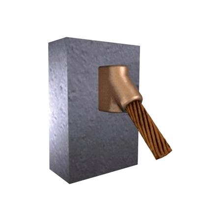 Cable to Vertical Steel Pipe, 4/0 Stranded