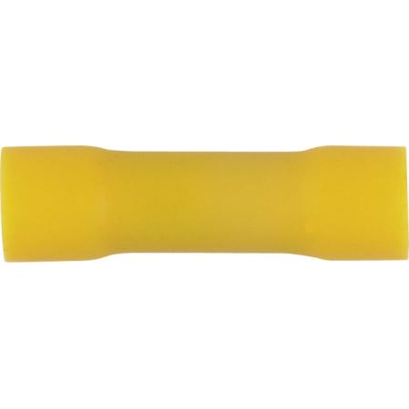 Vinyl Butt Connector in Yellow, #12 - 10 AWG, 100 Pack