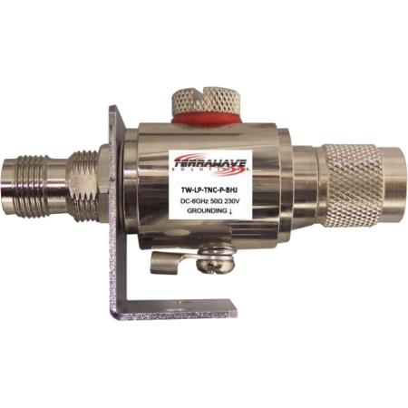 DC - 6 GHz Lightning Arrestor with TNC Male - TNC Female Bulkhead Connectors