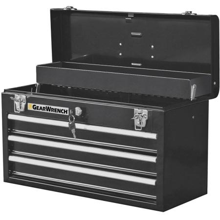 3 Drawer Tool Box, 12" L x 20" W x 8-1/2" D