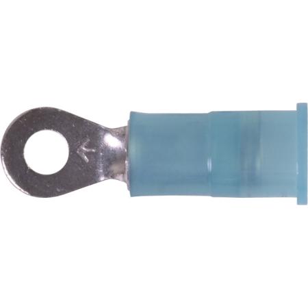 Ring Terminal,Nylon , 16-14gauge, #4 stud/100 pk