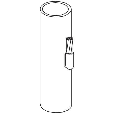 Cable to Vertical Steel Pipe, #2 Solid