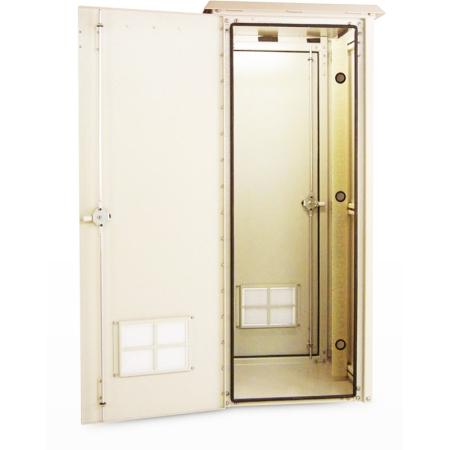 62Hx25Wx25D in (1) Bay Outdoor Cabinet Cream