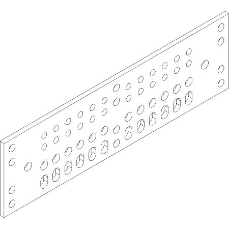 1/4 x 4 x 14 in Solid Copper Ground Bar