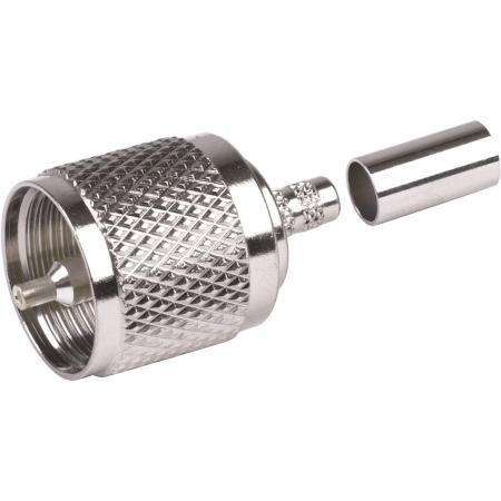 UHF Male Crimp Connector for RG142/U and RG55/U Cable