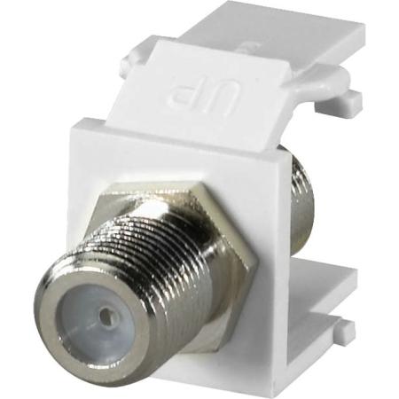 F Type Keystone Connect Module, White