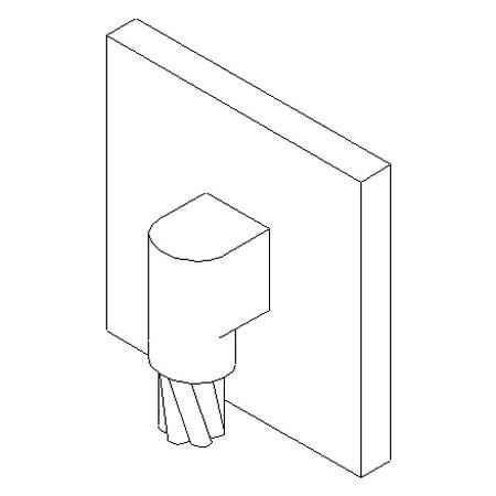 Cable to Vertical Steel Surface, #2 Solid