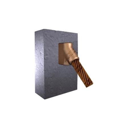 Cable to Vertical Steel Pipe, 4/0 Stranded