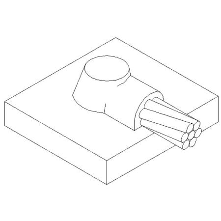 Cable to Flat Plate, #2 Solid