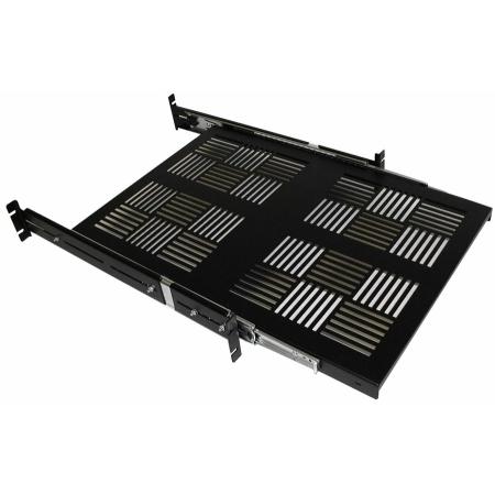 19in Adjst Sliding Heavy Duty Shelf, 24in D, Black