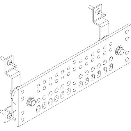 1/4 x 4 x 14 in Solid Copper Ground Bar with Insulated Shelter Mounting Hardware