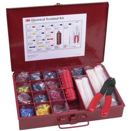 Terminal Kit,Insulated assortment with tool, ties