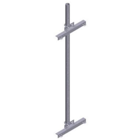 2.375" OD x 60" Pipe and Hardware Face Mount