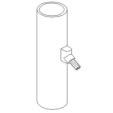 Cable to Vertical Steel Pipe, #2 Solid