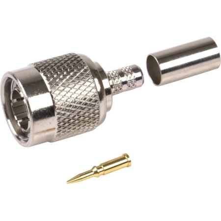 50 Ohm TNC Male Crimp Connector for RG-142/U and RG-55/U