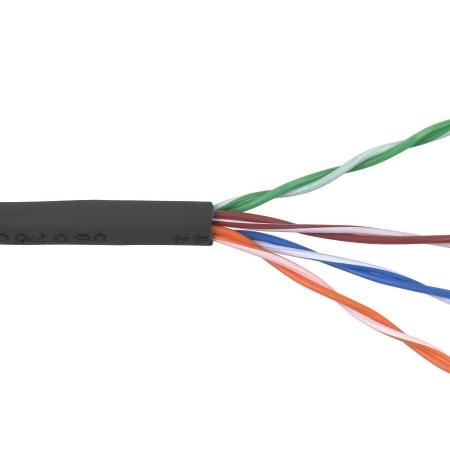 24AWG 4pr, dbl Shld CAT5 - 1000ft (Black)