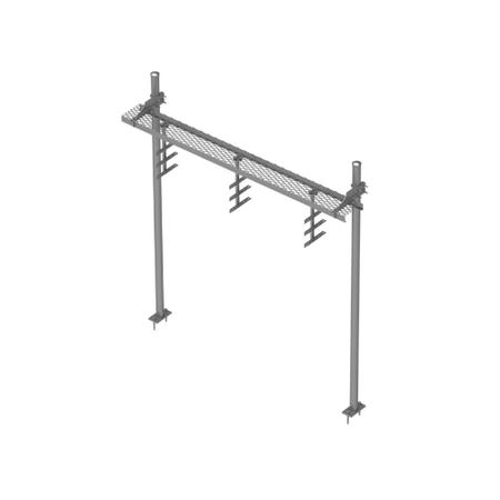 12 in x 10 ft Saftey Grated Waveguide Bridge Kit with (2) 10 ft 6 in Base Shoe Posts