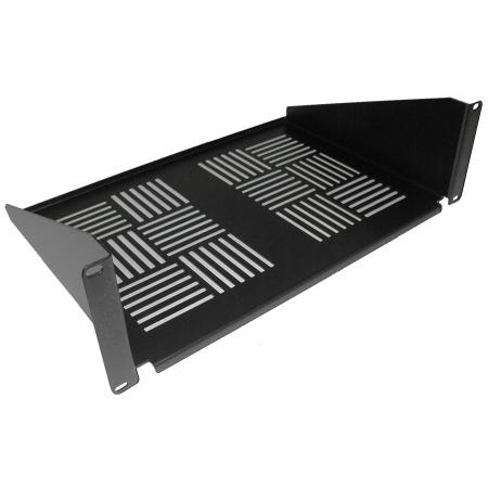 19in Cantilever Flush Mount Shelf, 12 in D, Black